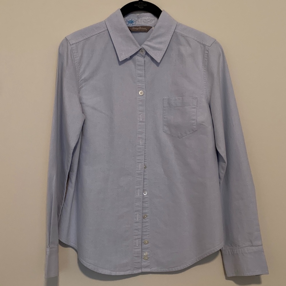 Tommy Bahama Blue Button-Down Blue Long Sleeve Sz4